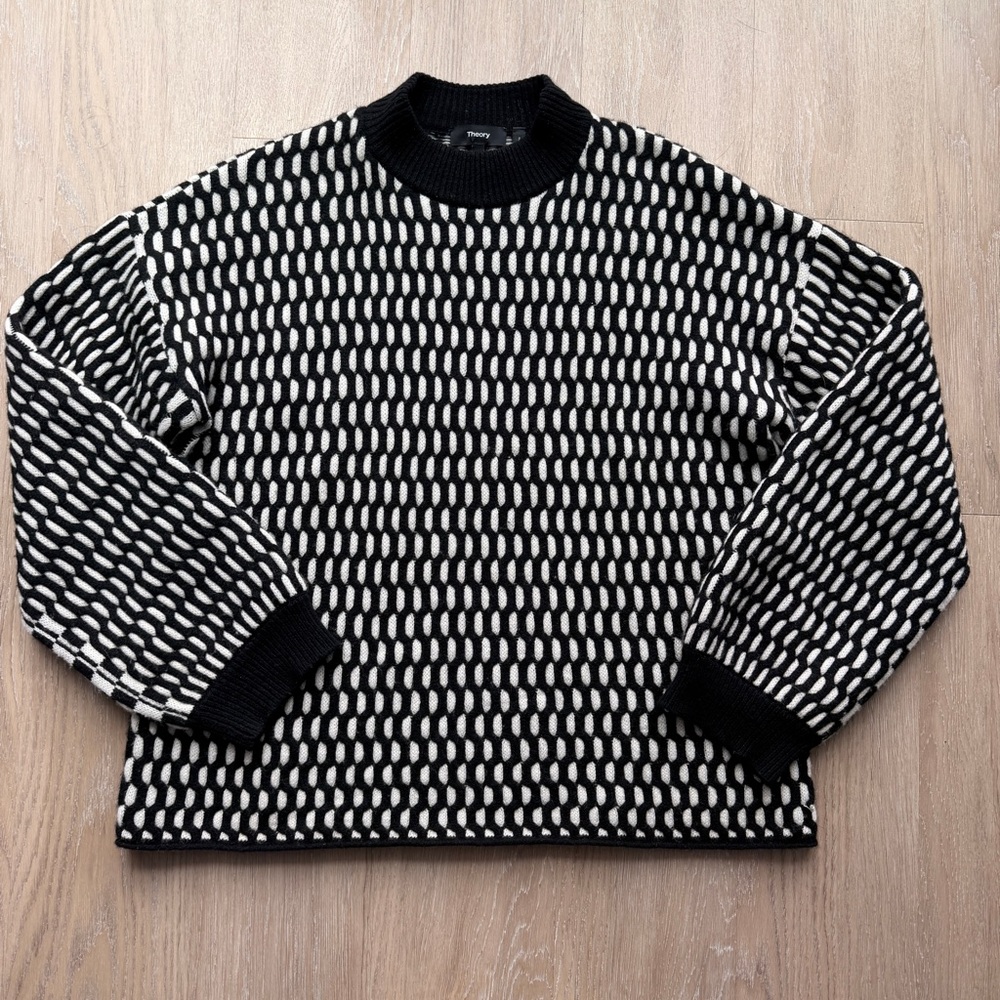 Theory cashmere mock neck sweater